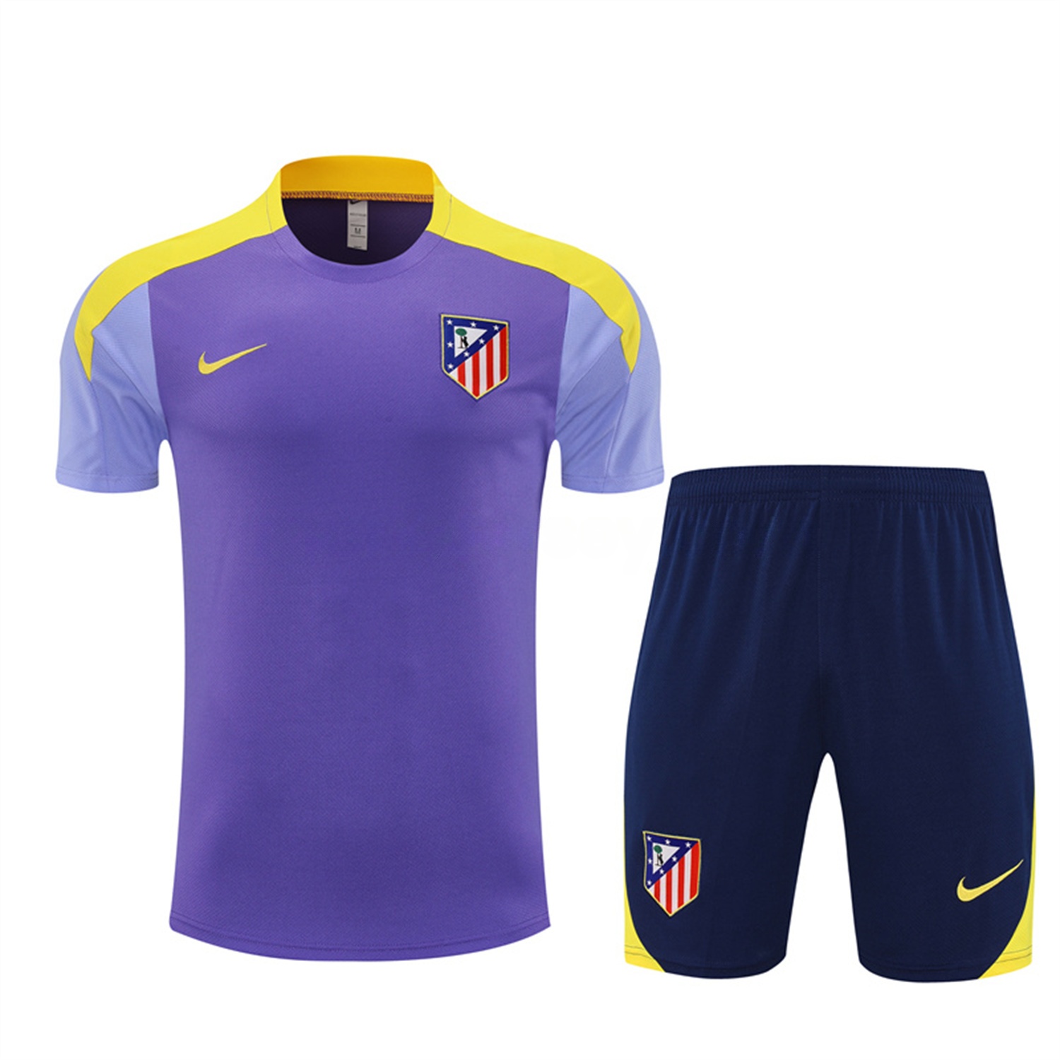 Atletico Madrid 25-26 Kids Short-Sleeve Training Set - Purple Top & Royal Blue shorts - Unitedfutballjersey