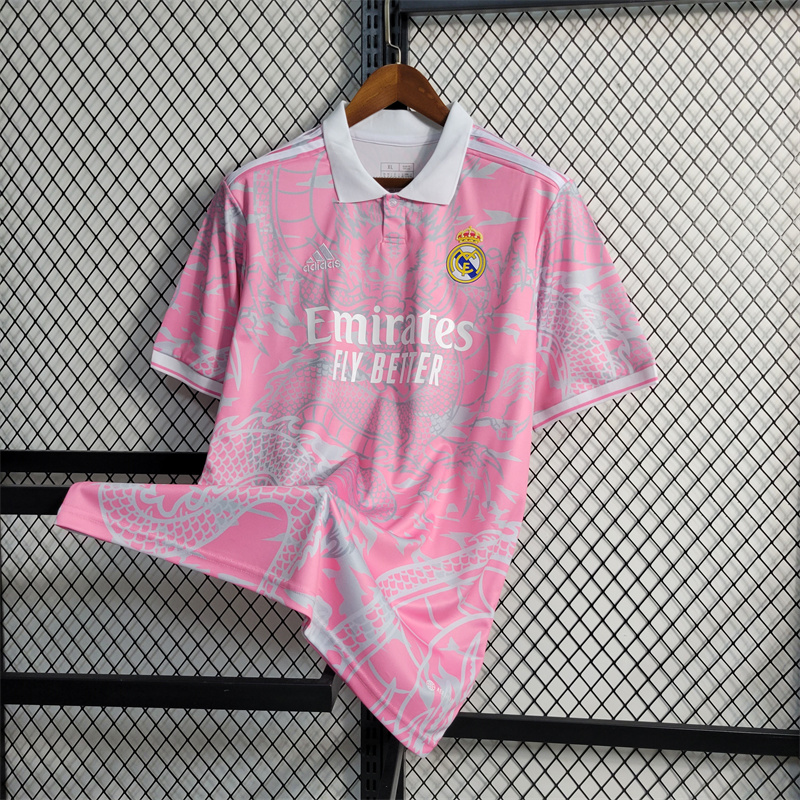 23/24 Real Madrid Dragon Pink Jersey - Fans Version - Unitedfutballjersey