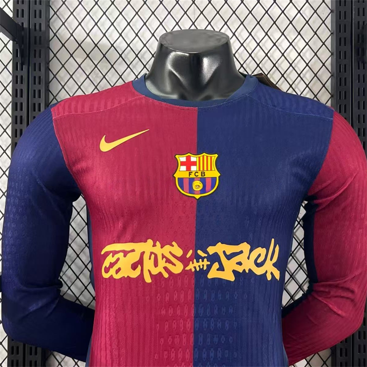 Barcelona x Travis Scott 24-25 Home Long Sleeves Jersey - Player Version - Unitedfutballjersey