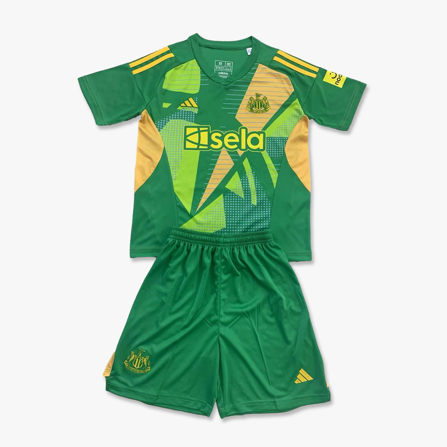 Newcastle United 24-25 Green Goalkeeper Kids Kit - Unitedfutballjersey