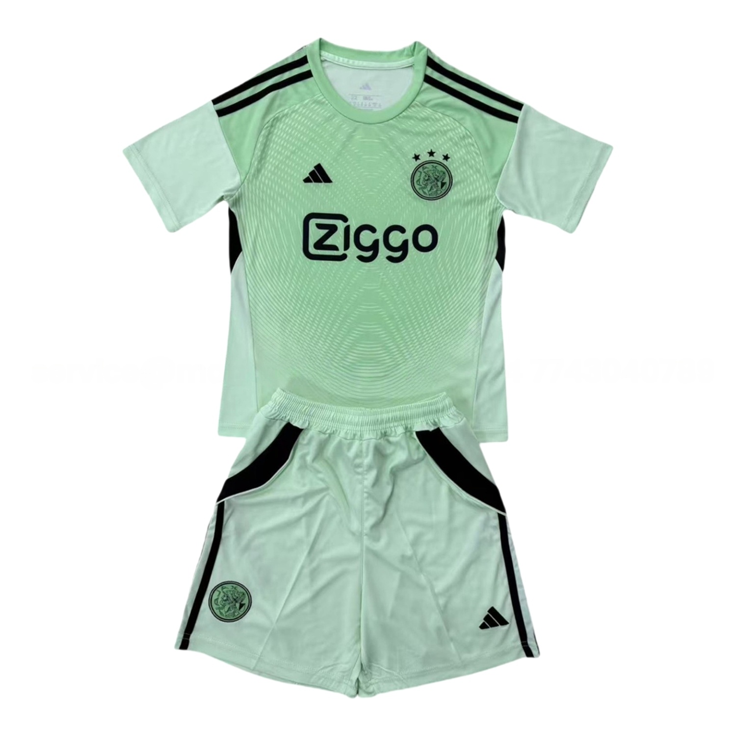 Ajax 25-26 Green Goalkeeper Men's Adult Jersey Set - Fans Version - Unitedfutballjersey