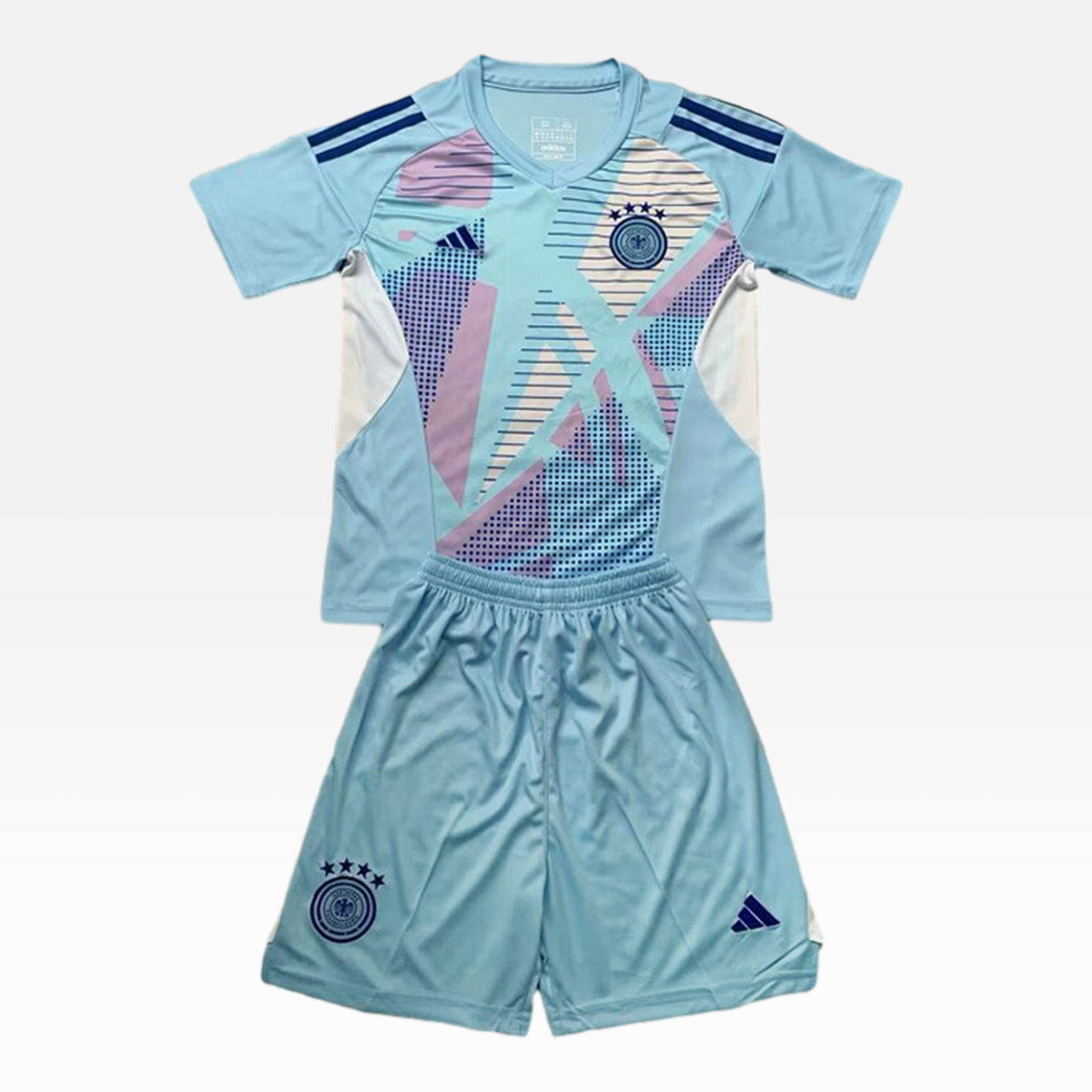 Germany 2024 Lake Blue Goalkeeper Kids Kit - Unitedfutballjersey