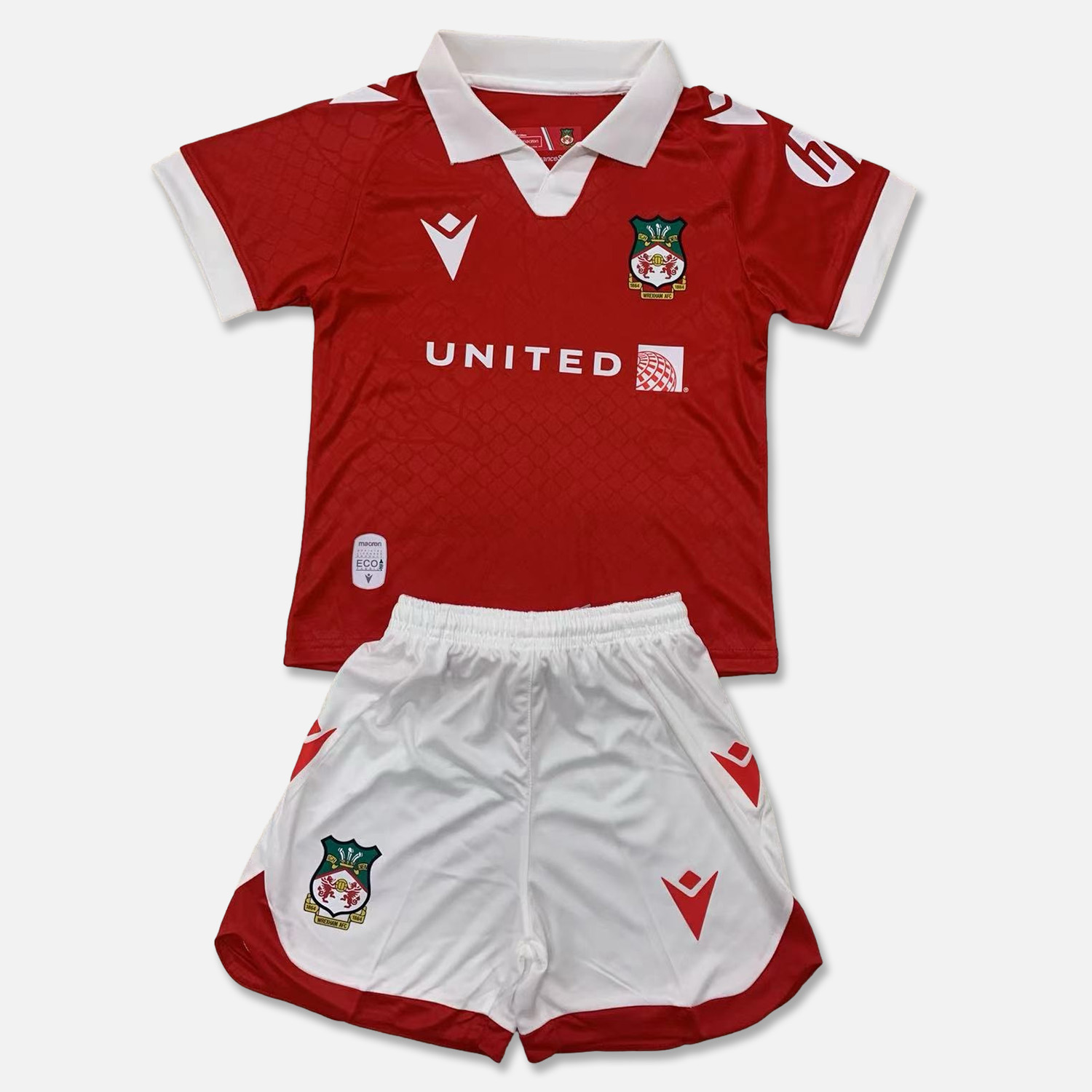 Wrexham 24-25 Home Stadium Kids Kit - Unitedfutballjersey