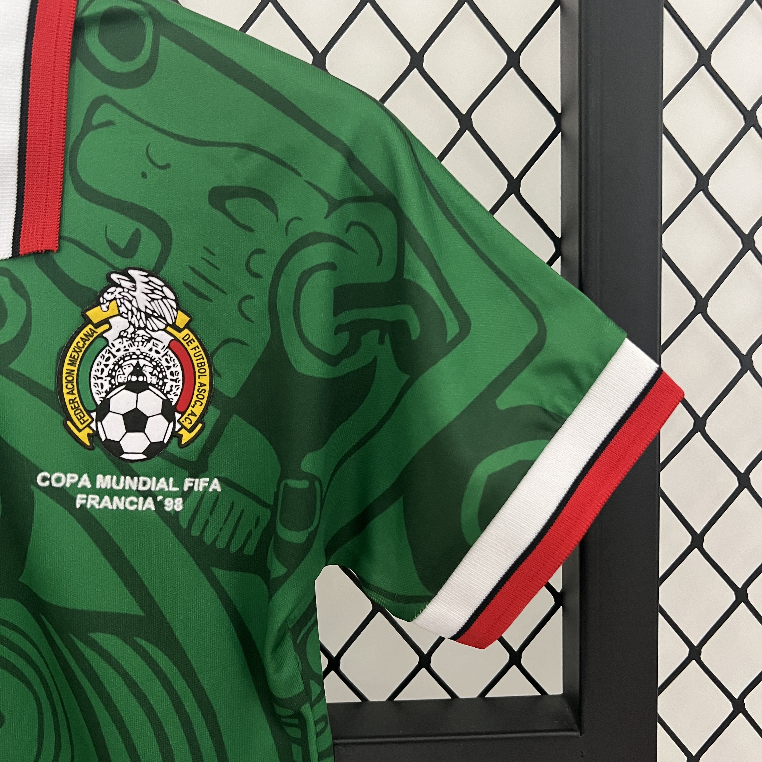 Retro Mexico 1998 Home Stadium Kids Kit - Unitedfutballjersey