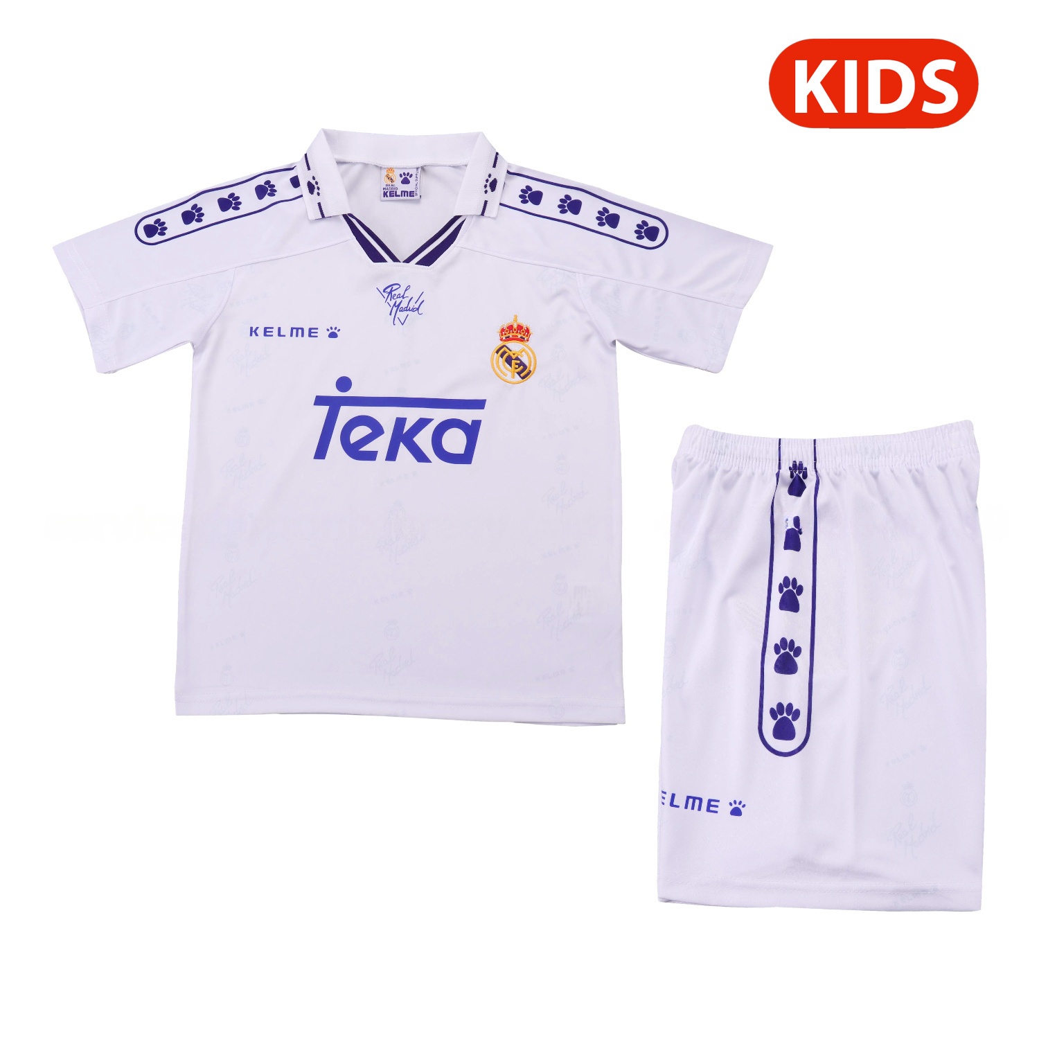 Retro Real Madrid 1994-96 Home Kids Kit - Unitedfutballjersey