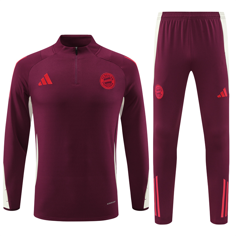 Bayern Munich 24-25 Long Sleeve Training Set - Red - Unitedfutballjersey