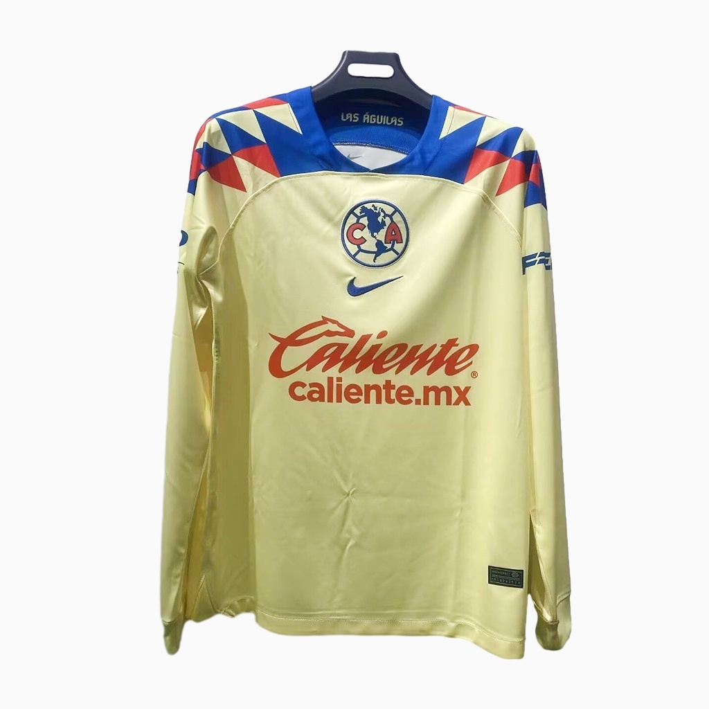 América 23-24 Home Stadium Long Sleeve Jersey - Fans Version - Unitedfutballjersey