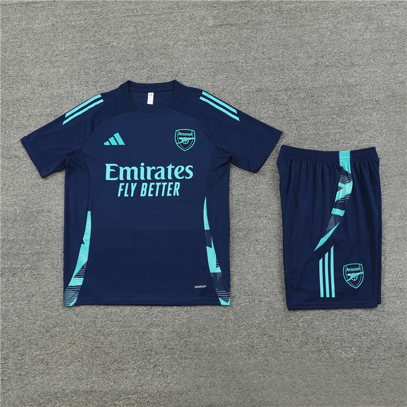 Arsenal 24-25 Short-Sleeve Training Set - Deep Blue - Unitedfutballjersey