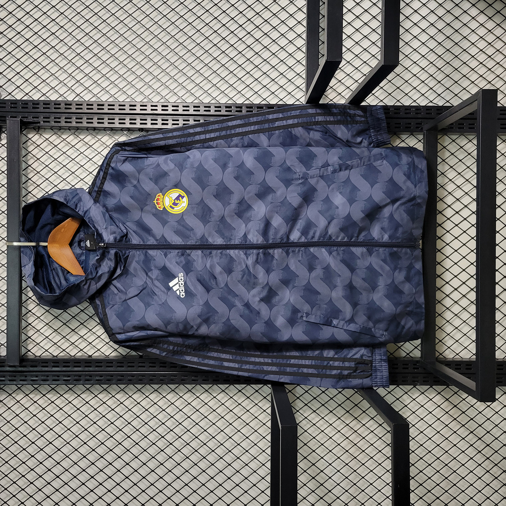 Real Madrid 23-24 Away Stadium Player Windbreaker - Navy - Unitedfutballjersey