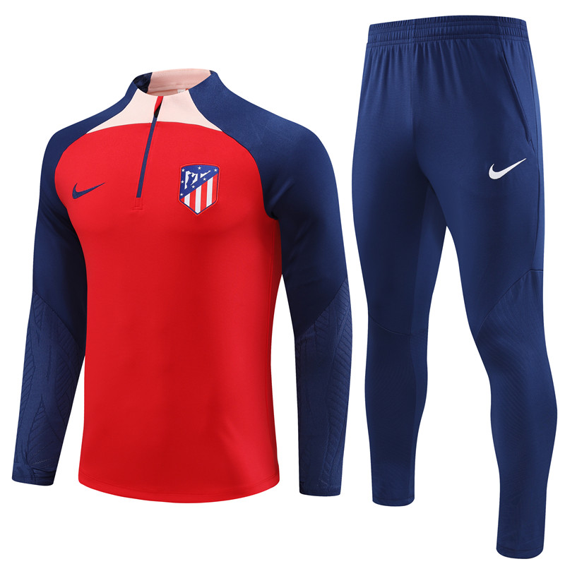 Atletico Madrid 23-24 Kids Long Sleeve Training Set Red - Unitedfutballjersey