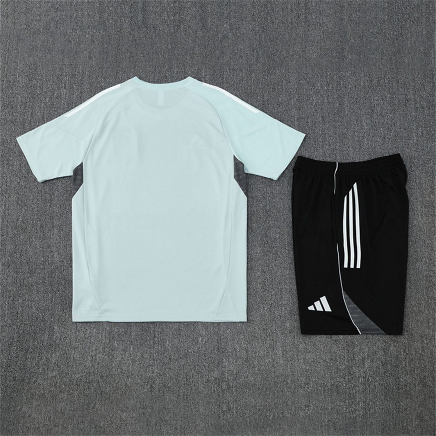 Japan 25-26 Short-Sleeve Training Set - Light Blue Top and Black Shorts - Unitedfutballjersey