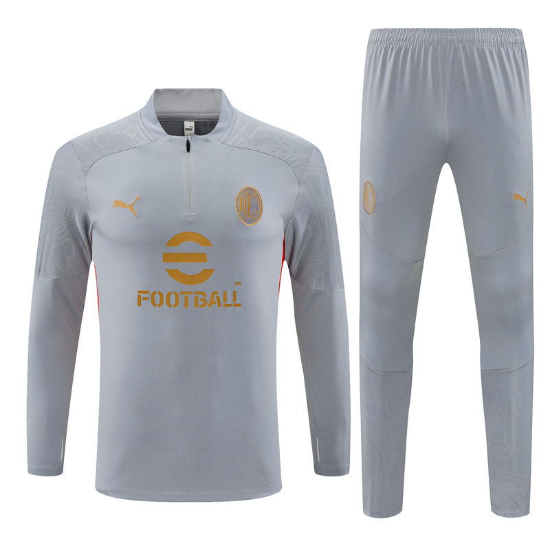 AC Milan 24-25 Long Sleeve Training Set - Grey - Unitedfutballjersey