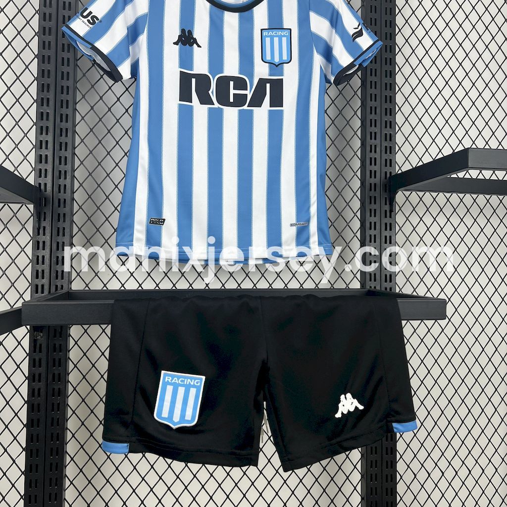 Racing Club de Avellaneda 24-25 Home Kids Kit - Unitedfutballjersey