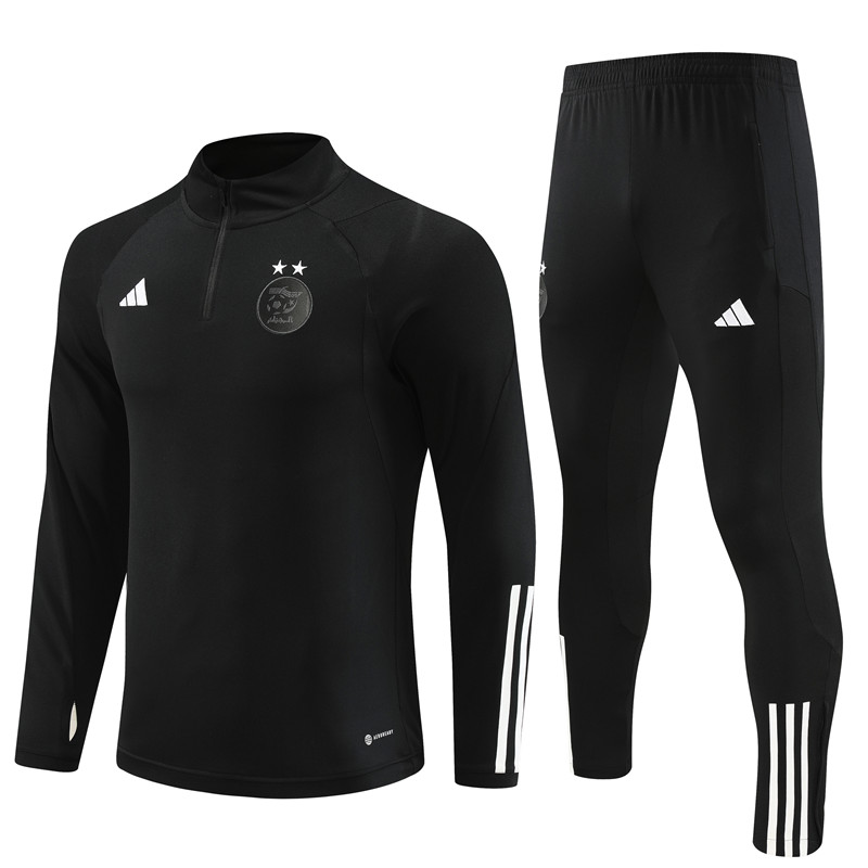 Algeria 23-24 Long Sleeve Training Set -Black - Unitedfutballjersey