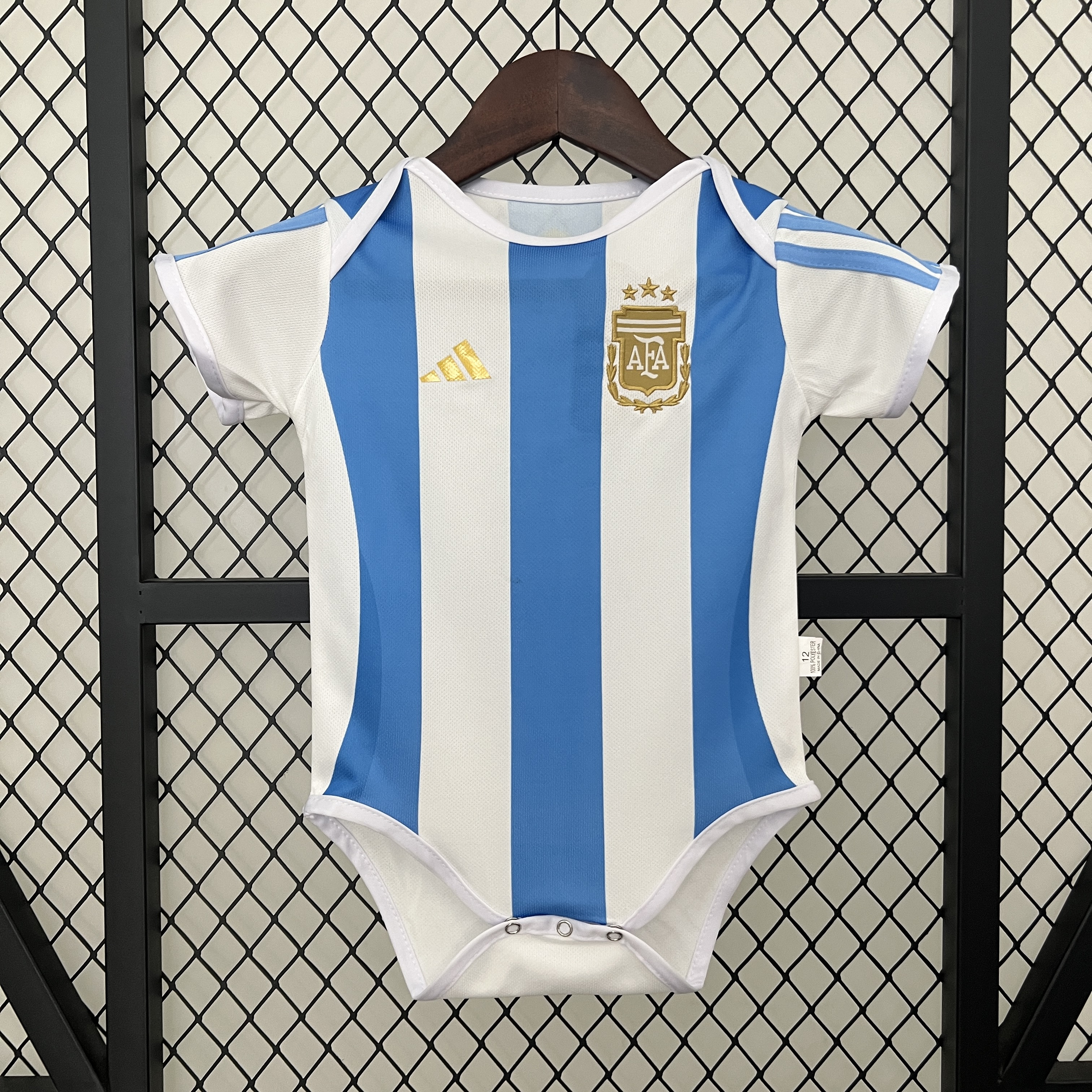 Argentina 2024 Home Baby Crawling Suit - Unitedfutballjersey