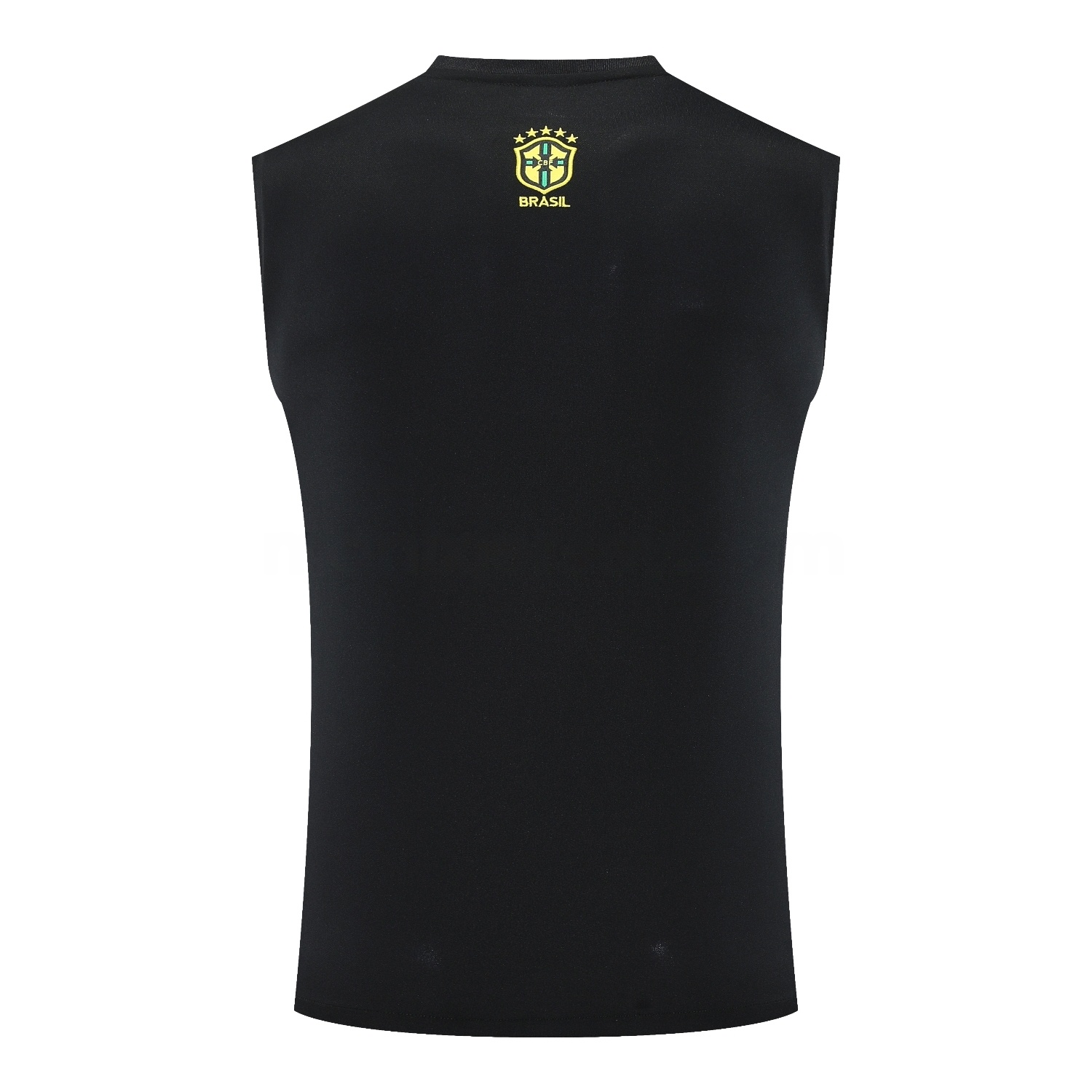 Brazil 25-26 Yellow Jesus Statue Vest Training Set - Yellow Vest & Black Shorts - Unitedfutballjersey