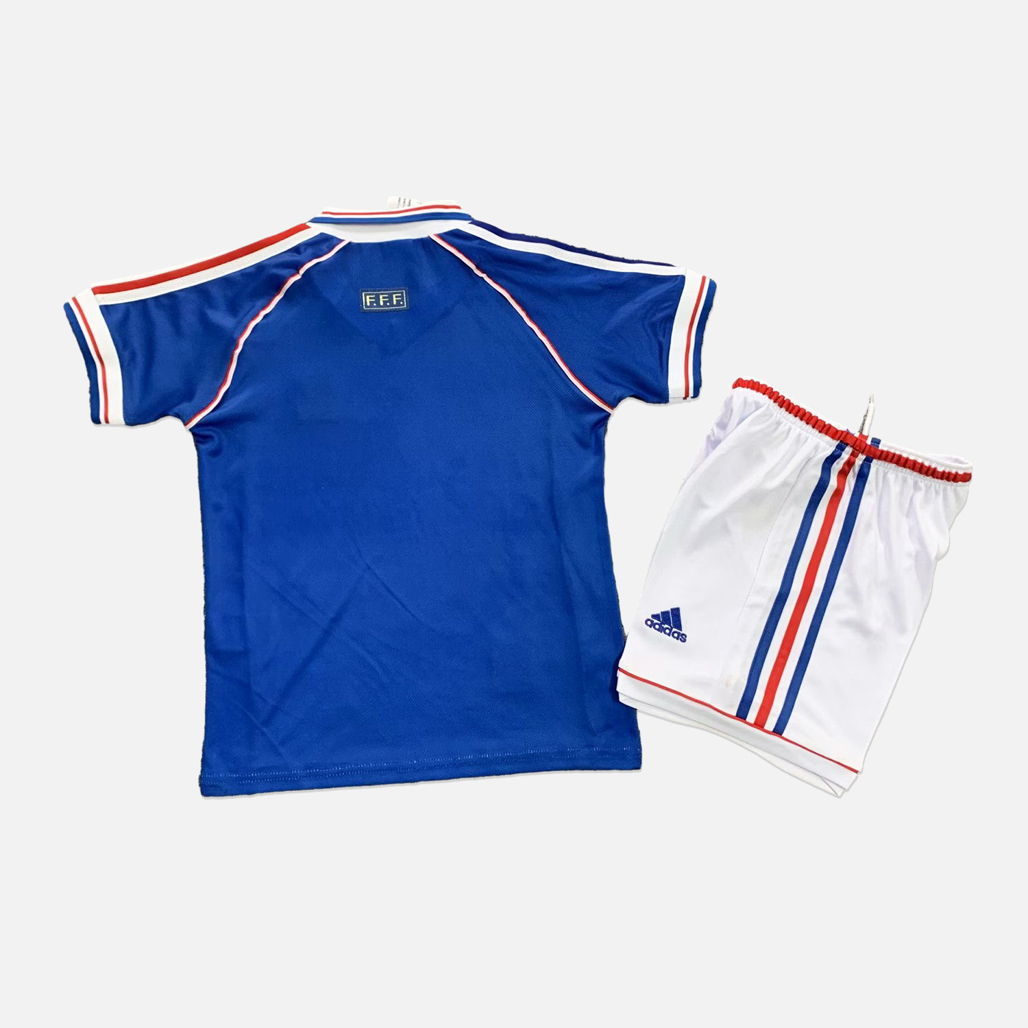 Retro France 1998 Home Stadium Kids Kit - Unitedfutballjersey