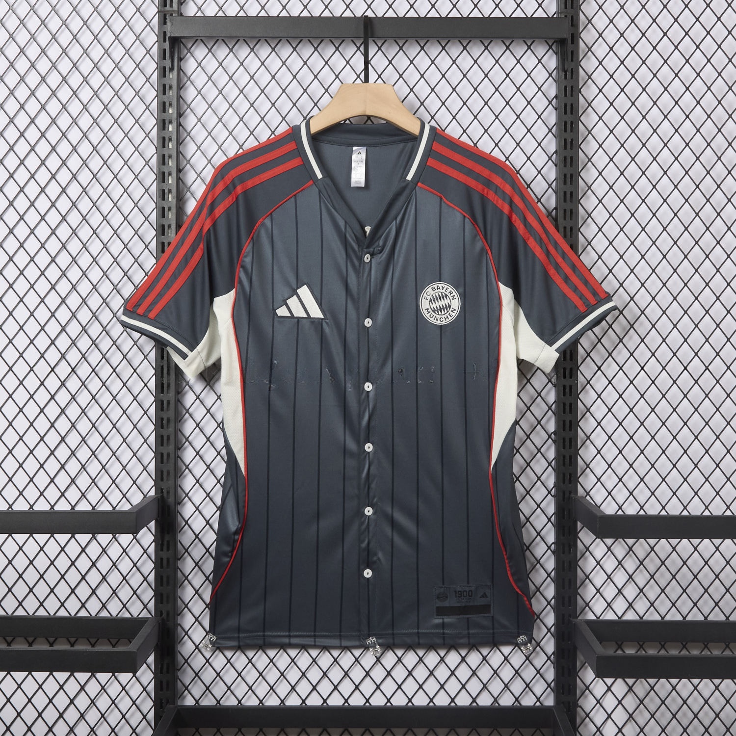 Bayern Munich 25-26 Deep Grey Baseball Jersey - Unitedfutballjersey
