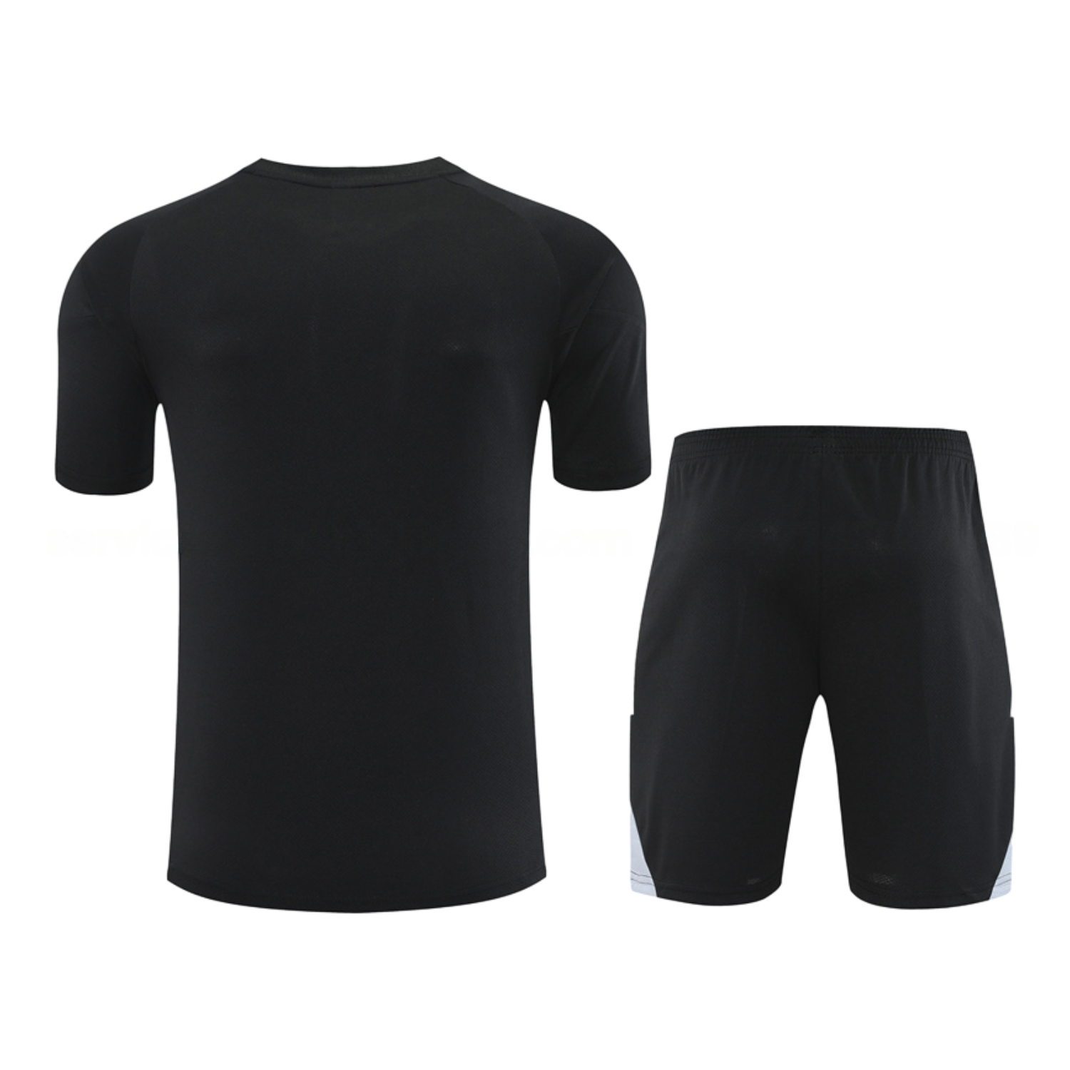 Germany 25-26 Short-Sleeve Training Set - Black Short Sleeve & Black Shorts - Unitedfutballjersey