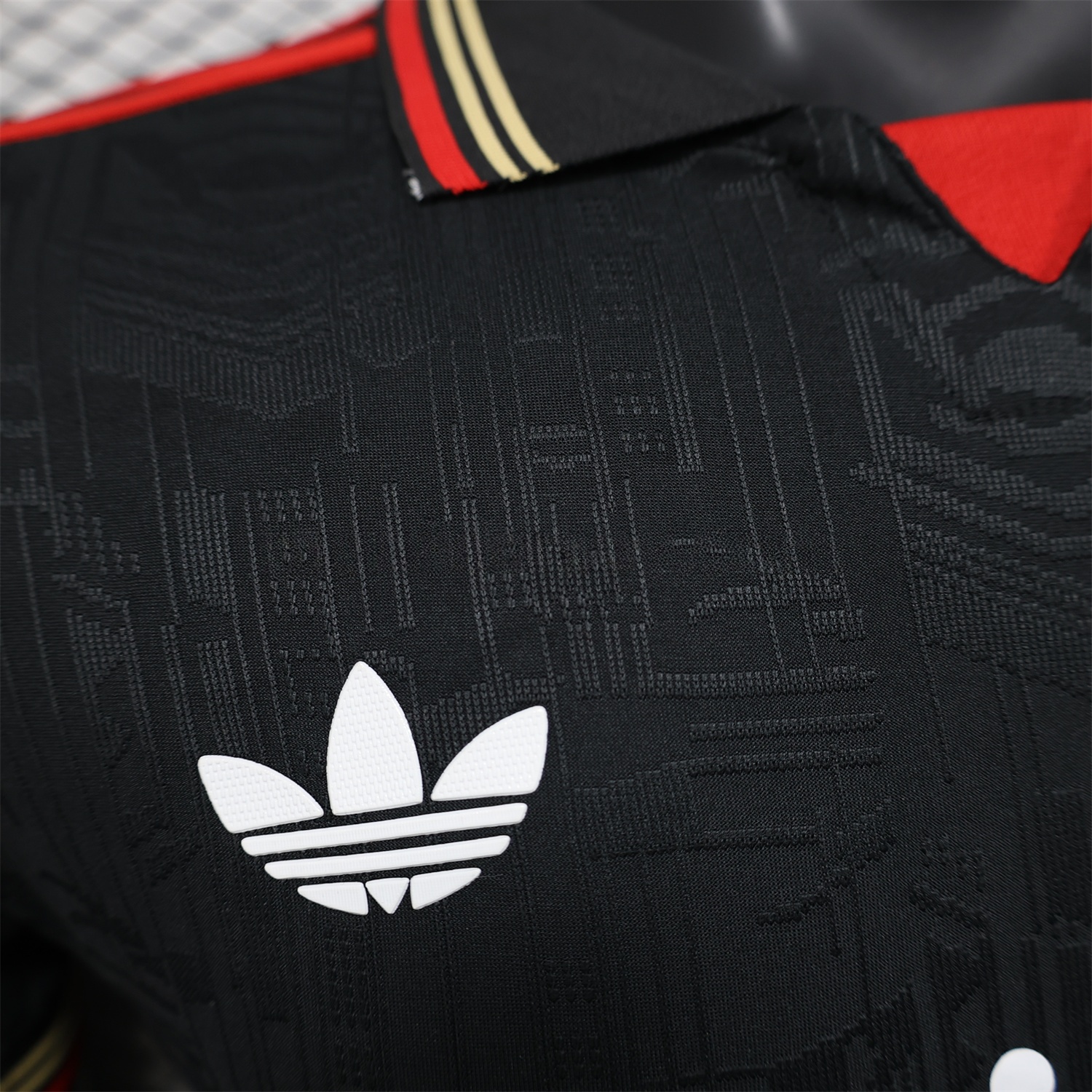 Arsenal 25-26 Black POLO Throwback Trefoil Jersey - Player Version - Unitedfutballjersey