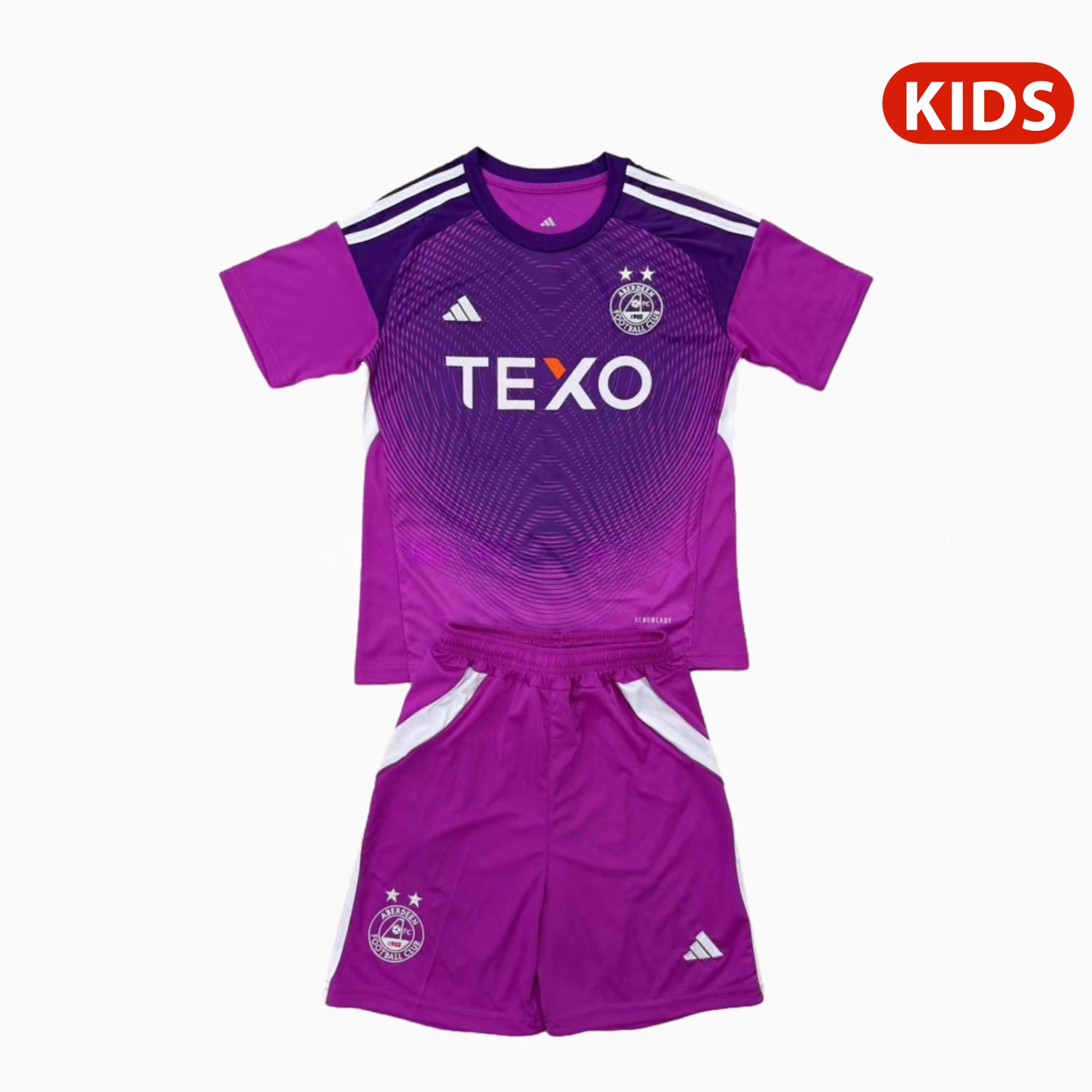Aberdeen 25-26 Purple Goalkeeper Kids Kit - Unitedfutballjersey