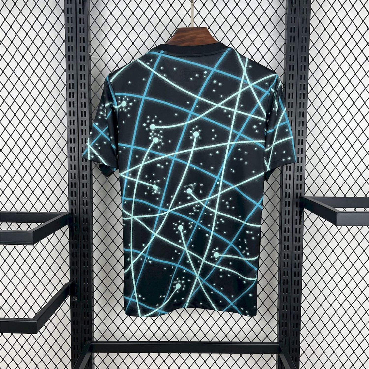 Inter Milan 25-26 Blue Lines Black Pre-Match Training Jersey - Fans Version - Unitedfutballjersey