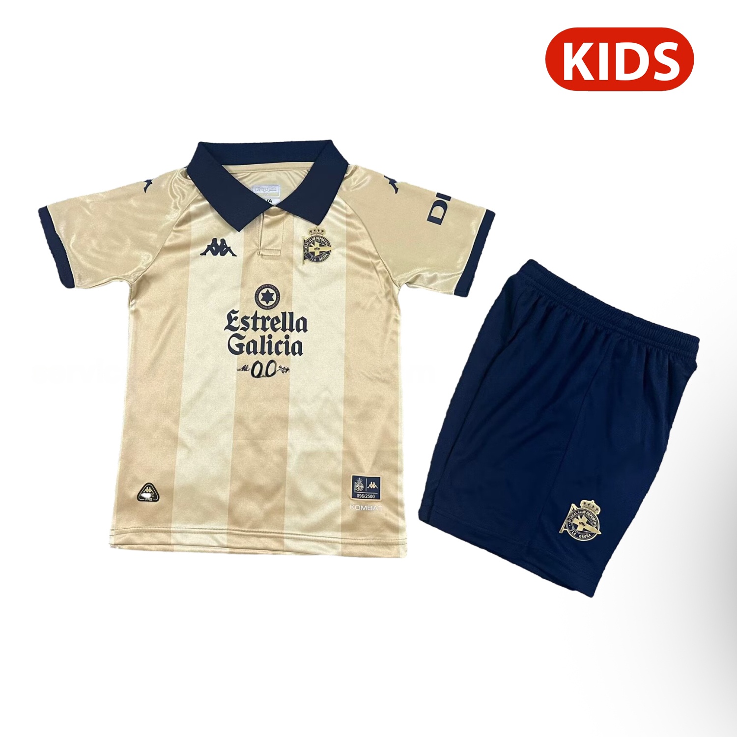 Deportivo de La Coruña 24-25 25th Anniversary of La Liga Triumph Kids Kit - Unitedfutballjersey