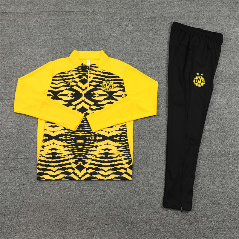 Dortmund 24-25 Long Sleeve Training Set - Yellow Camouflage - Unitedfutballjersey