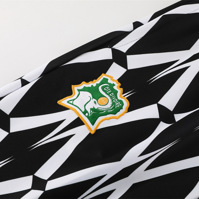 Cote d'Ivoire 23-24 Jacket Training Tracksuit - Orange & Black - Unitedfutballjersey