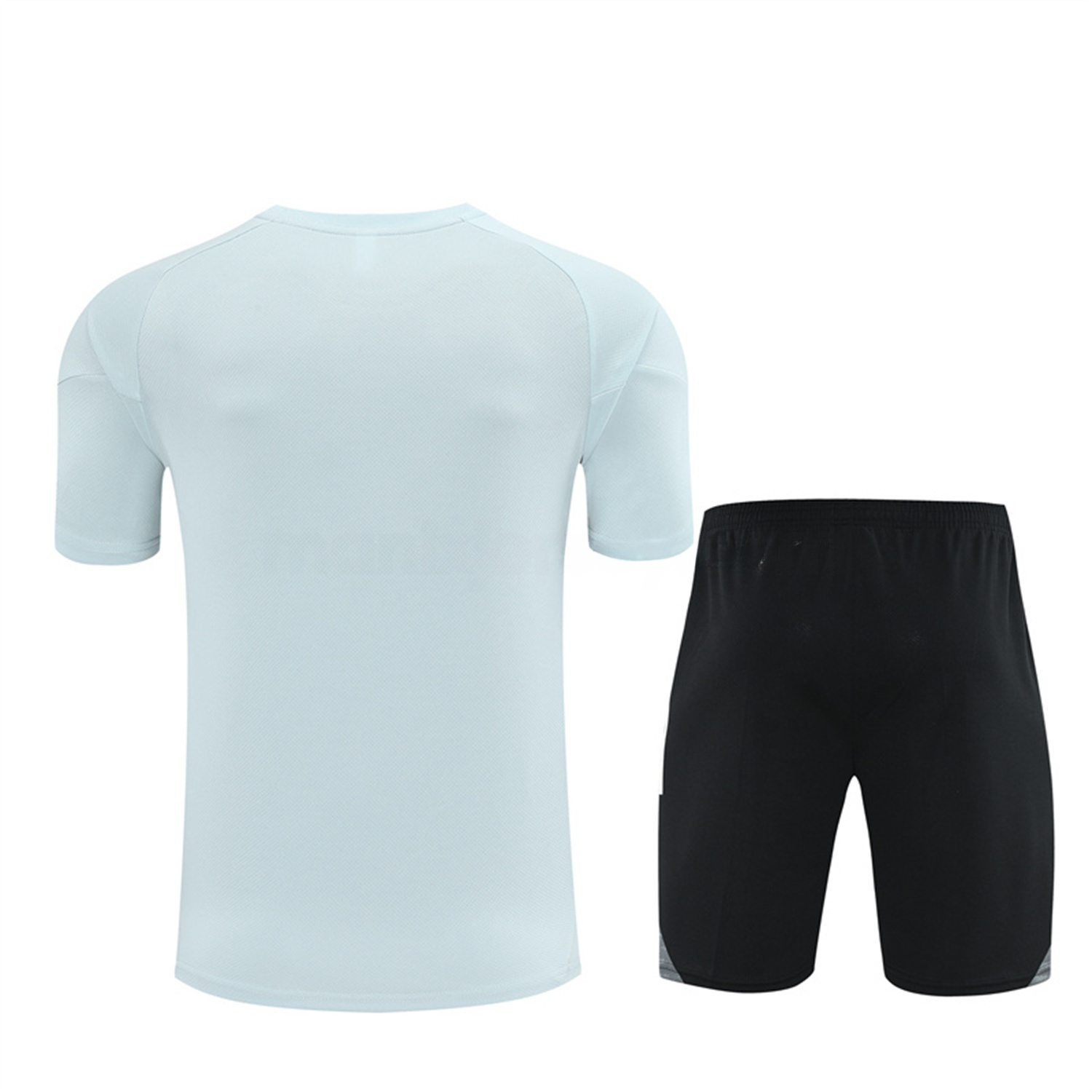 Japan 25-26 Kids Short-Sleeve Training Set - Light Blue Top and Black Shorts - Unitedfutballjersey