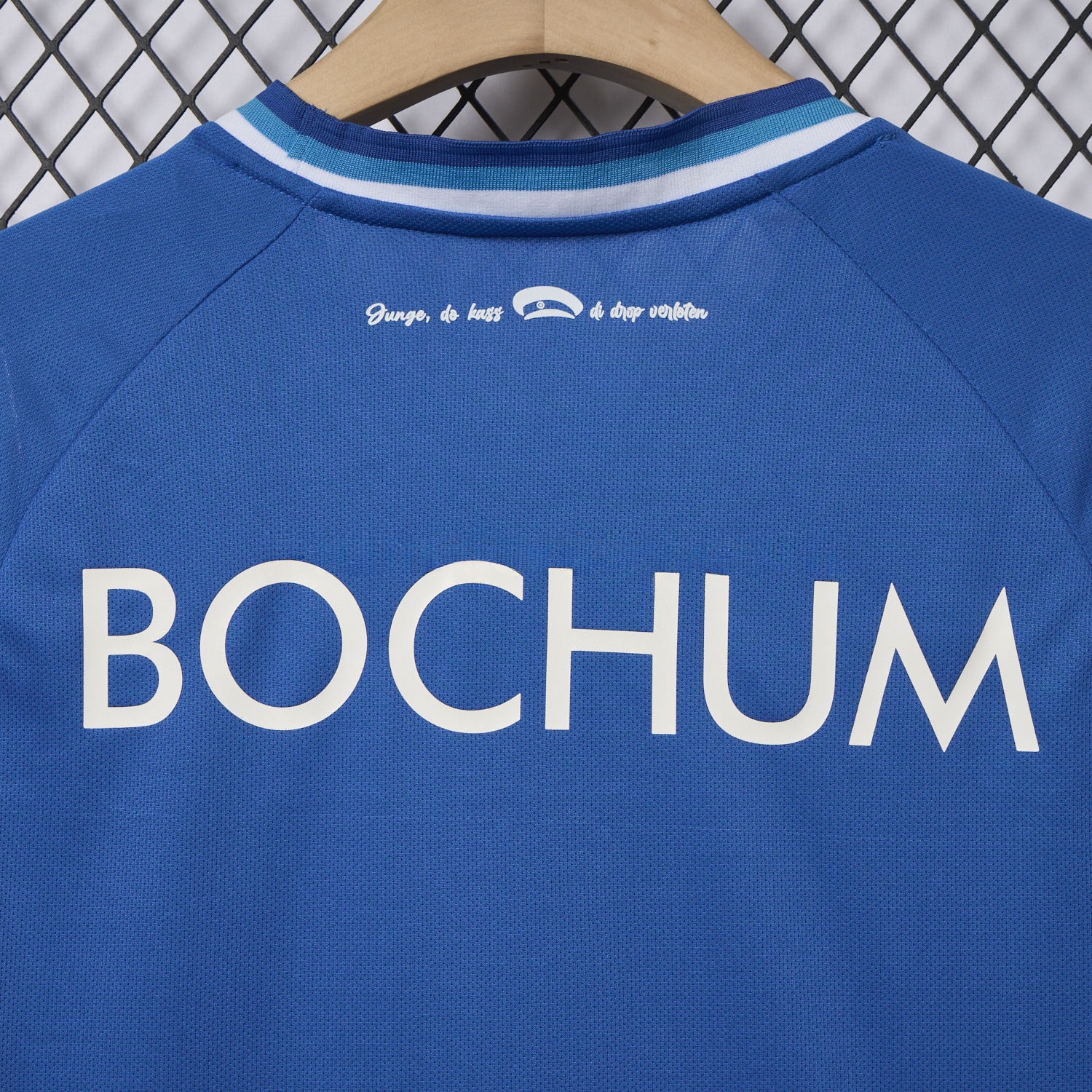 Bochum 24-25 White Slanted Stripe Special Jersey with Sponsors - Fans Version - Unitedfutballjersey