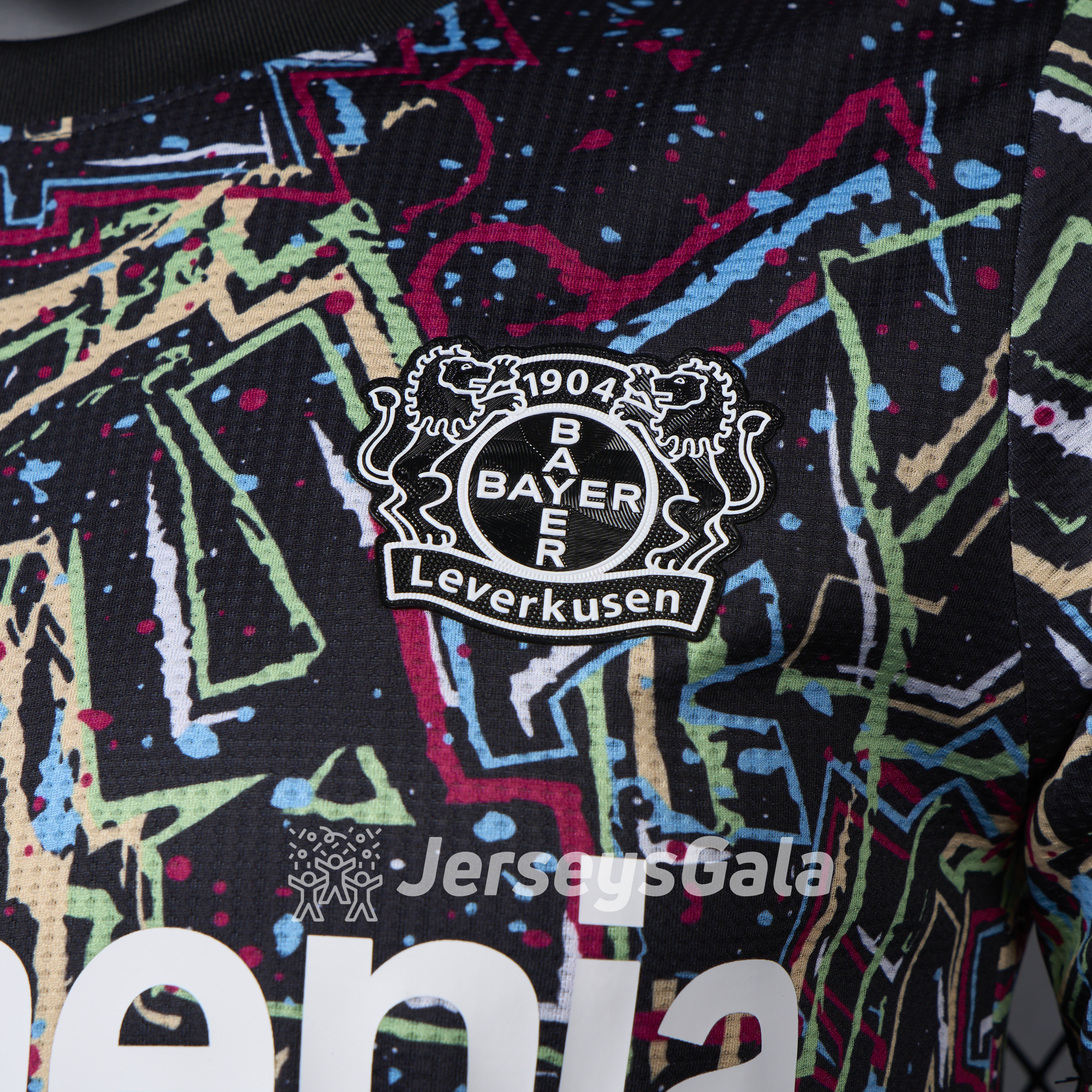 Bayer 04 Leverkusen 24-25 Black Graffiti Special Edition Jersey - Player Version - Unitedfutballjersey
