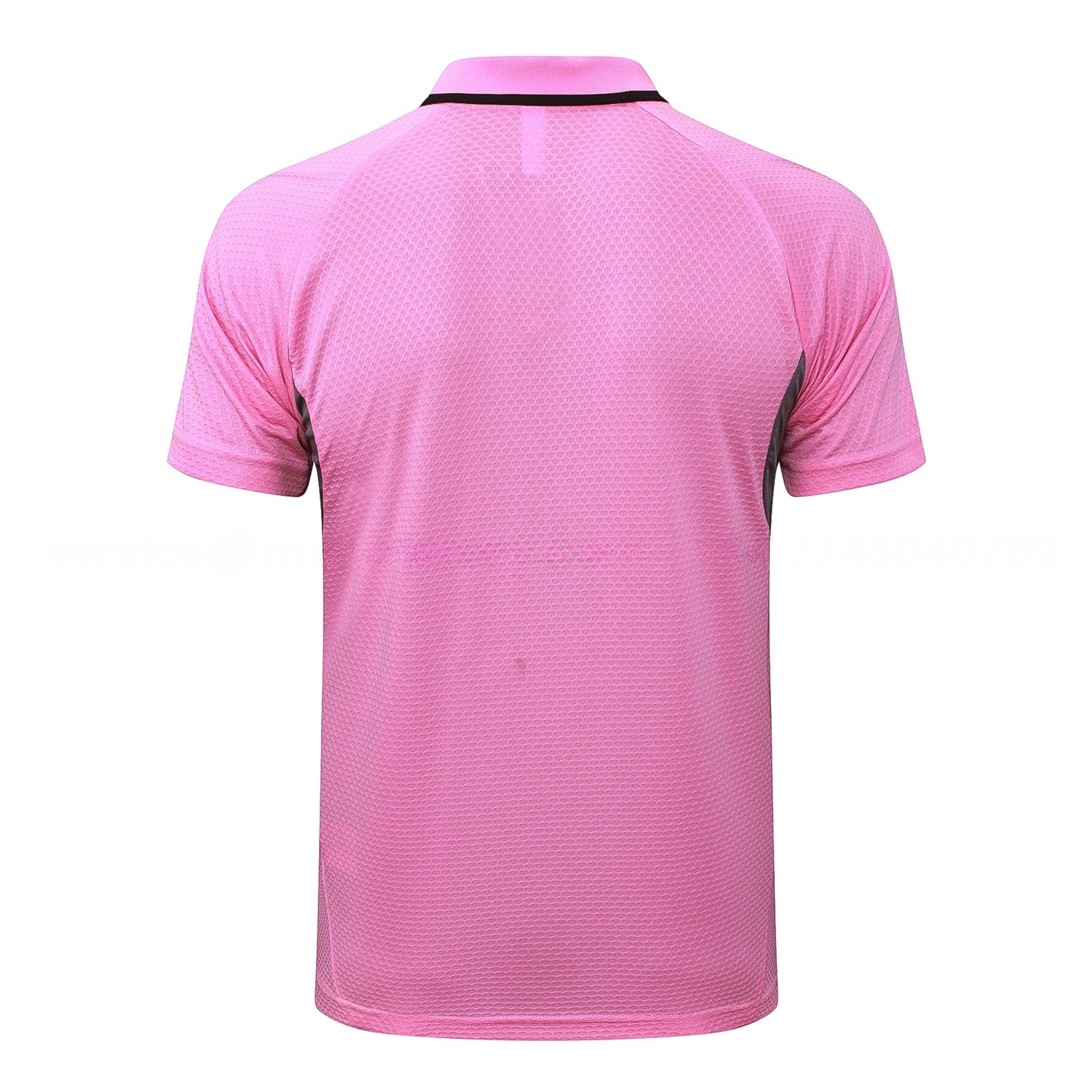 INT M.A.M 25-26 POLO Short-Sleeve Training Set - Pink Top and Black Pants - Unitedfutballjersey