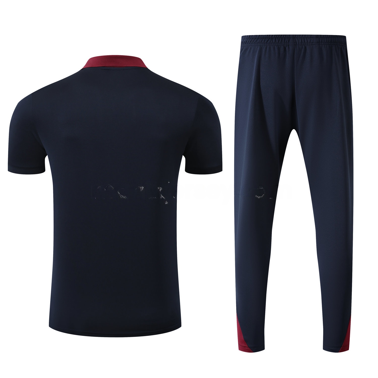 England 25-26 POLO Short-Sleeve Training Set - Deep Blue Top and Pants - Unitedfutballjersey