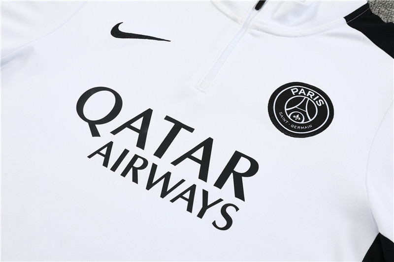 Paris Saint-Germain PSG 23-24 Kids Long Sleeve Training Set White - Unitedfutballjersey