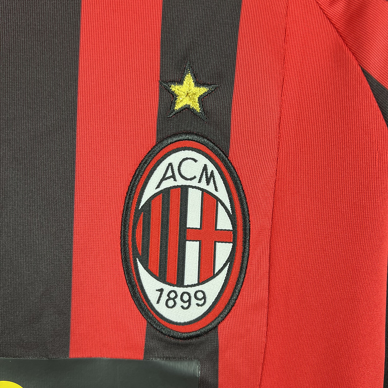 Retro AC Milan 2007-08 Home Long Sleeve Jersey - Unitedfutballjersey
