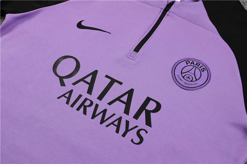 Paris Saint-Germain PSG 23-24 Long Sleeve Training Set -Purple - Unitedfutballjersey