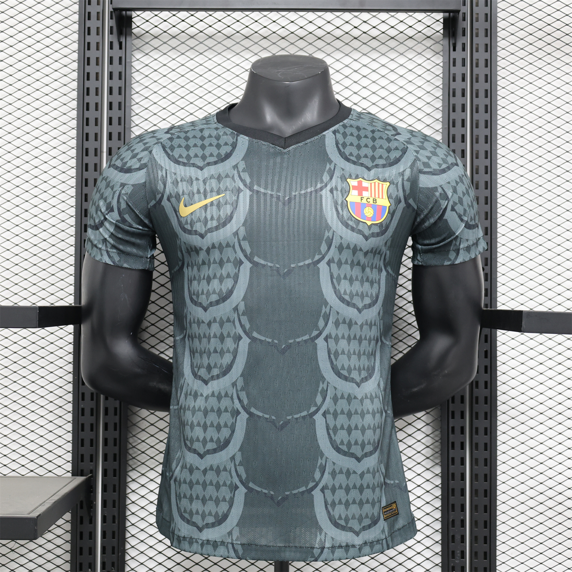 Barcelona 24-25 Gray Scales Texture Special Edition Jersey - Player Version - Unitedfutballjersey
