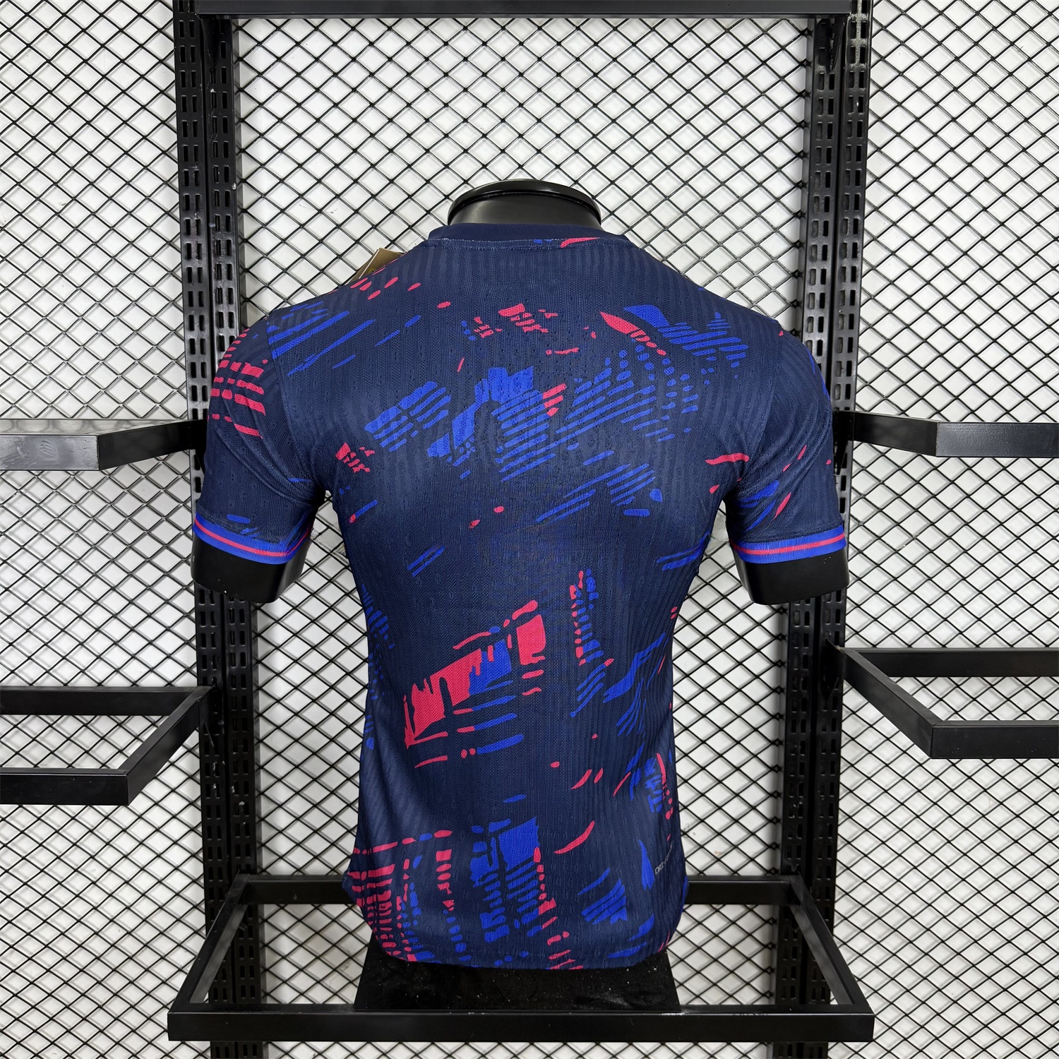 B.A.R.S.A 25-26 Red and Blue Graffiti Deep Blue Jersey - Player Version - Unitedfutballjersey