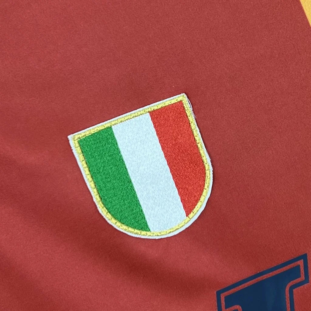 Retro Roma 2001-02 Home Long Sleeves Jersey - Unitedfutballjersey