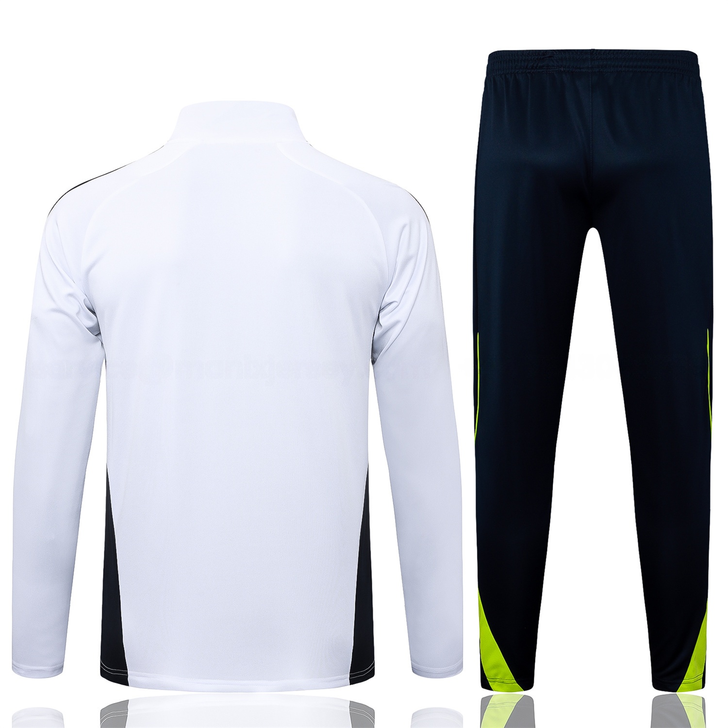Real Madrid 25-26 Long Sleeve Training Set - White Urban Purist Style and Deep Blue Pants - Unitedfutballjersey
