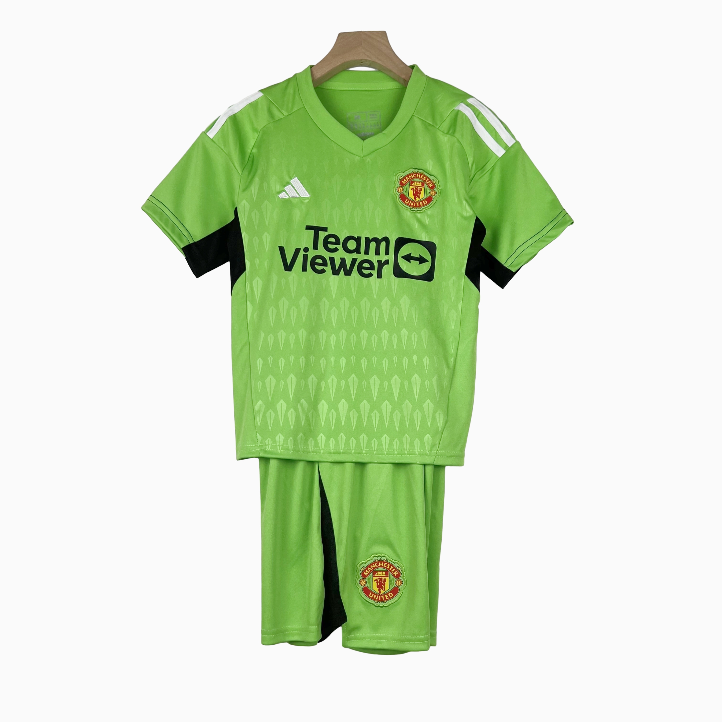 Manchester United 23-24 Green Goalkeeper Kids Kit - Unitedfutballjersey
