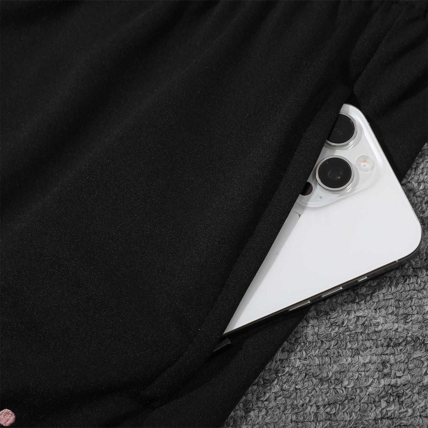 Paris Saint-Germain PSG 25-26 POLO Short-Sleeve Training Set - Black Top and Pants - Unitedfutballjersey