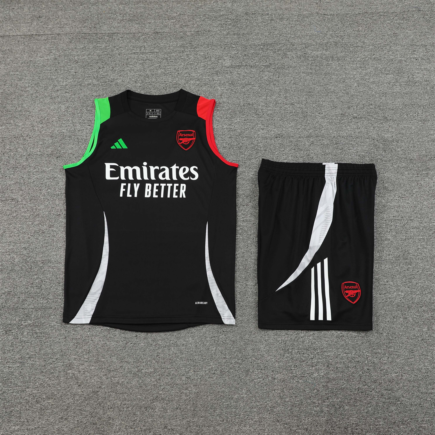 Arsenal 24-25 Vest Training Set - Black - Unitedfutballjersey