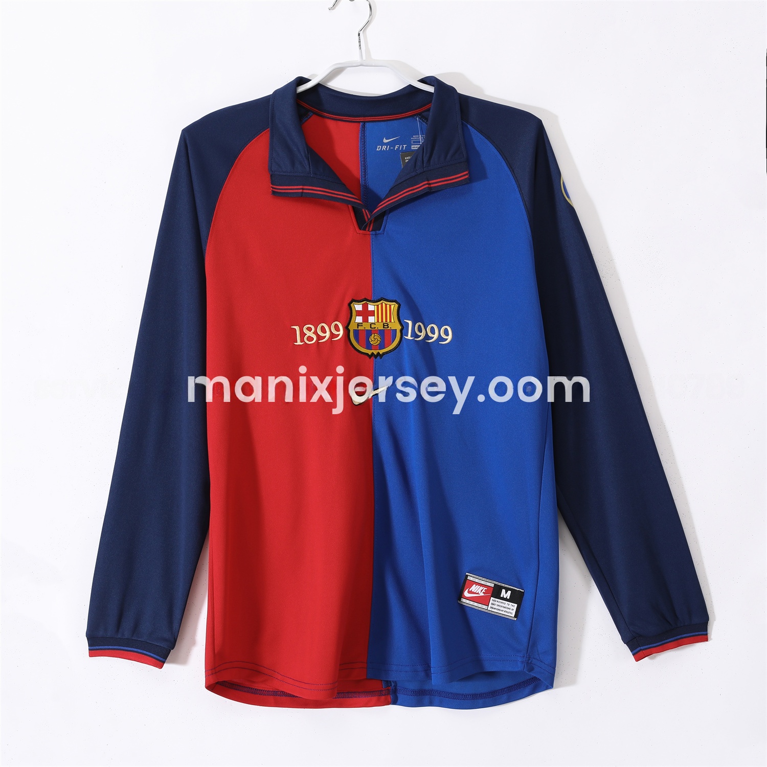 Retro Barcelona 99-00 Home Long Sleeves Jersey - Unitedfutballjersey