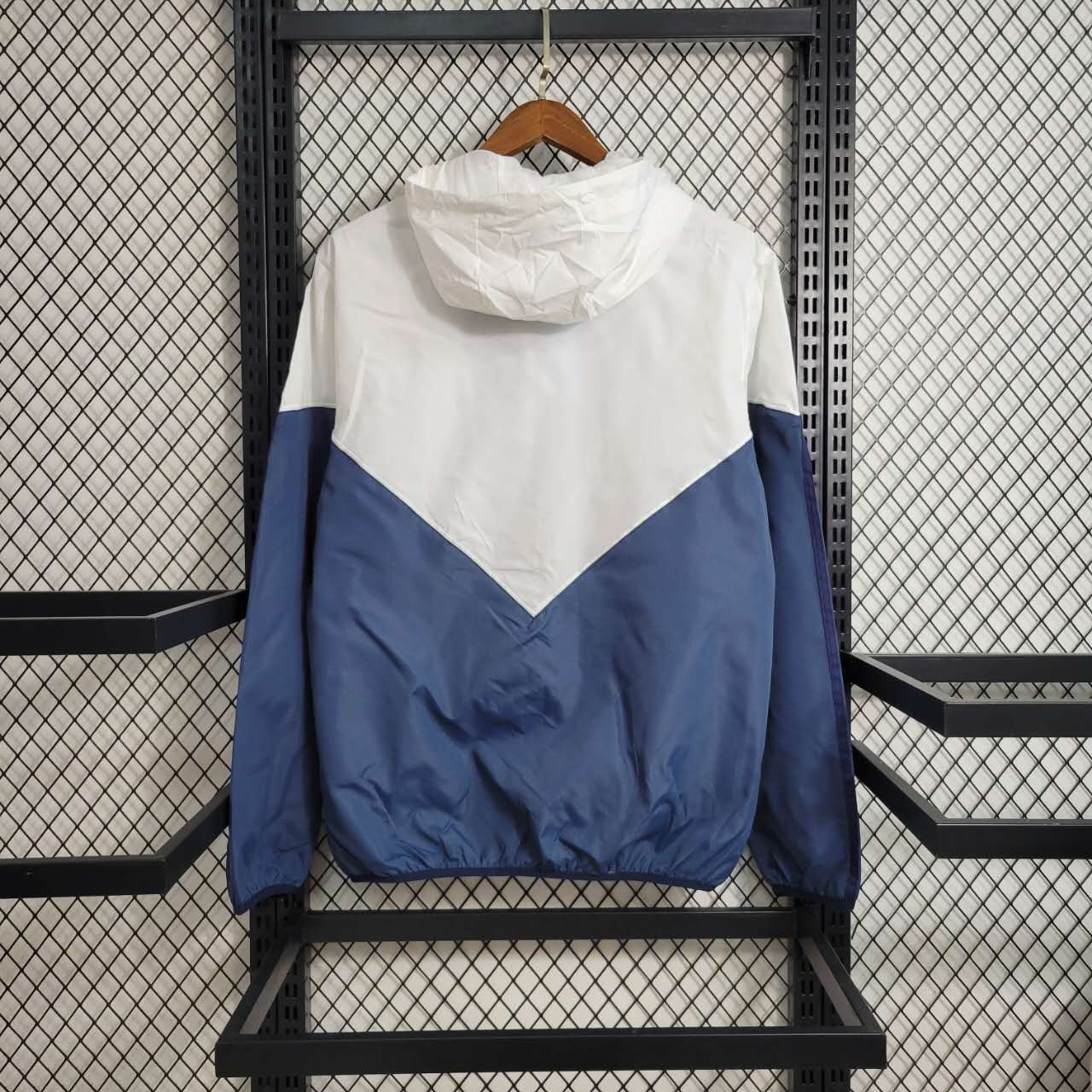 Real Madrid 23-24 Player Windbreaker Jacket - White & Blue - Unitedfutballjersey