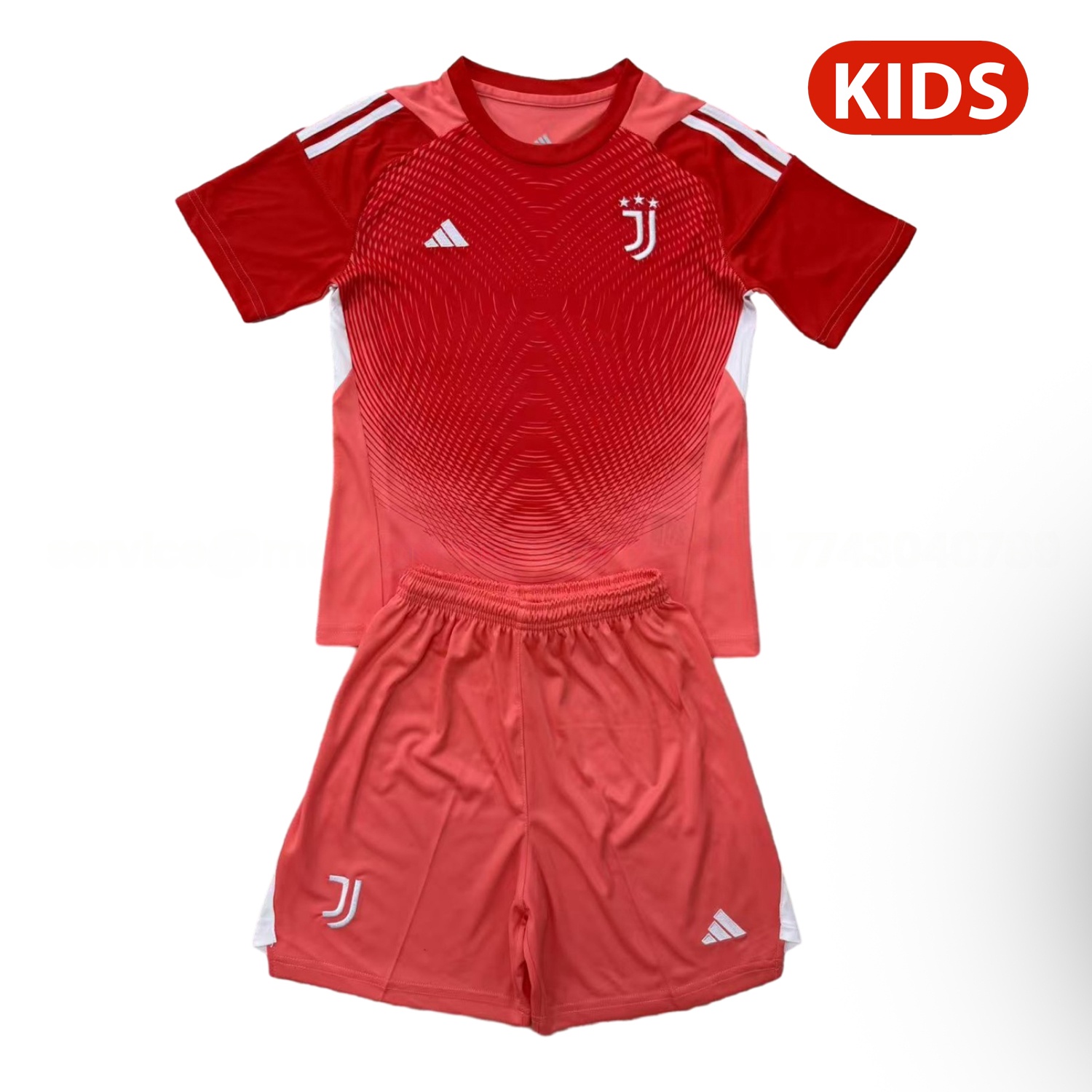 Juventus 25-26 Red Goalkeeper Kids Kit - Unitedfutballjersey