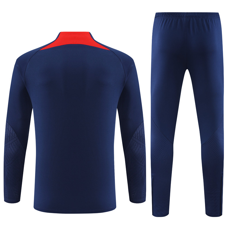 Paris Saint-Germain PSG 23-24 Kids Long Sleeve Training Set Royal Blue - Unitedfutballjersey