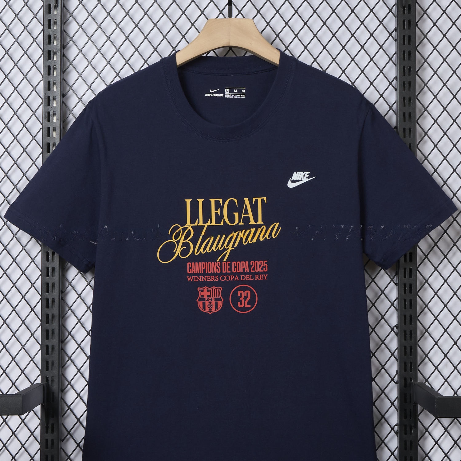 B.A.R.S.A 2025 Winners Copa Del Rey Deep Blue Commemorative T-shirt - Unitedfutballjersey