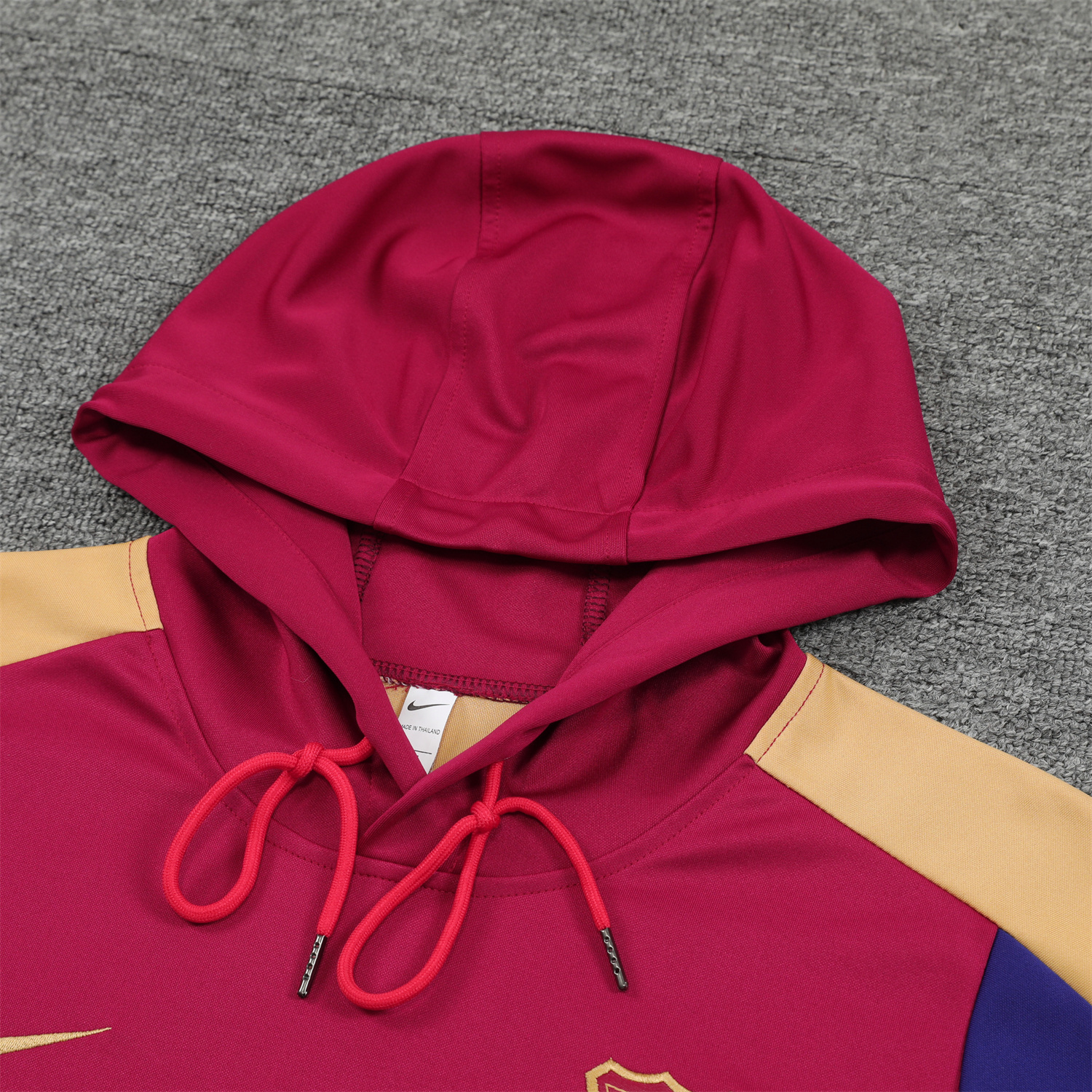 B.A.R.S.A 24-25 Training Hoodie Set - Red Hoodie and Deep Blue Pants - Unitedfutballjersey